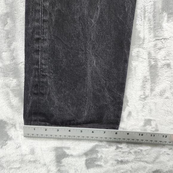 Vintage Levi's 501 Jeans Mens W35 L32 Faded Black Denim Button Fly Straight Leg - Picture 12 of 13